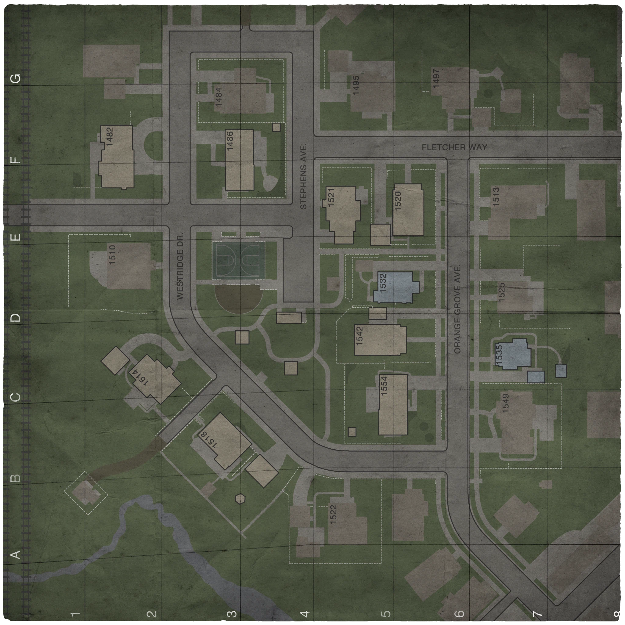 Area map for Wallace House